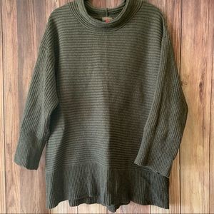 Grey mock turtleneck sweater